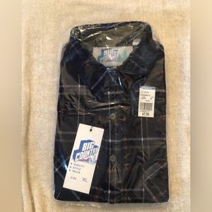 Vintage Big Country Pemida men’s navy flannel button down shirt